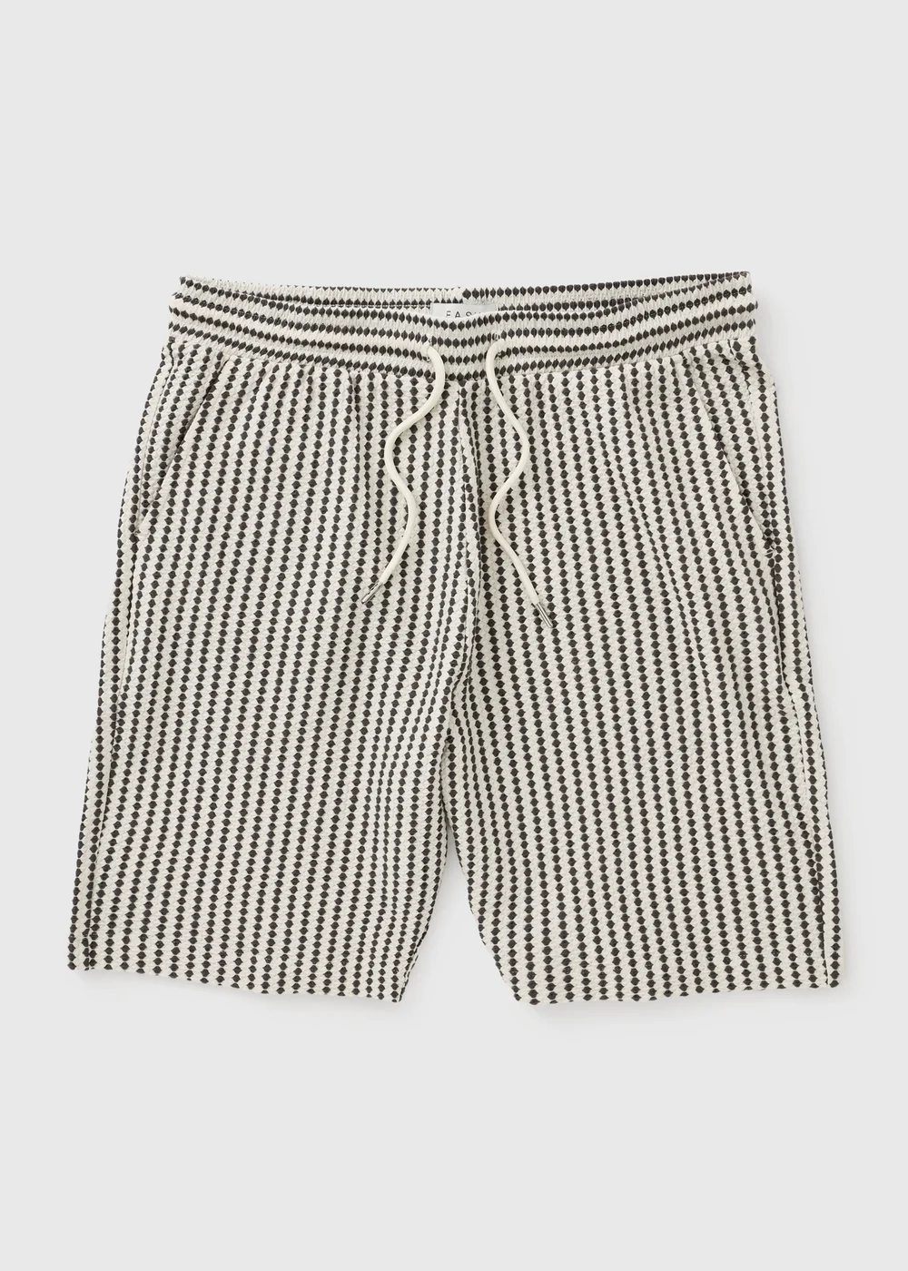 Ecru Diamond Textured Co Ord Shorts - S Image 1