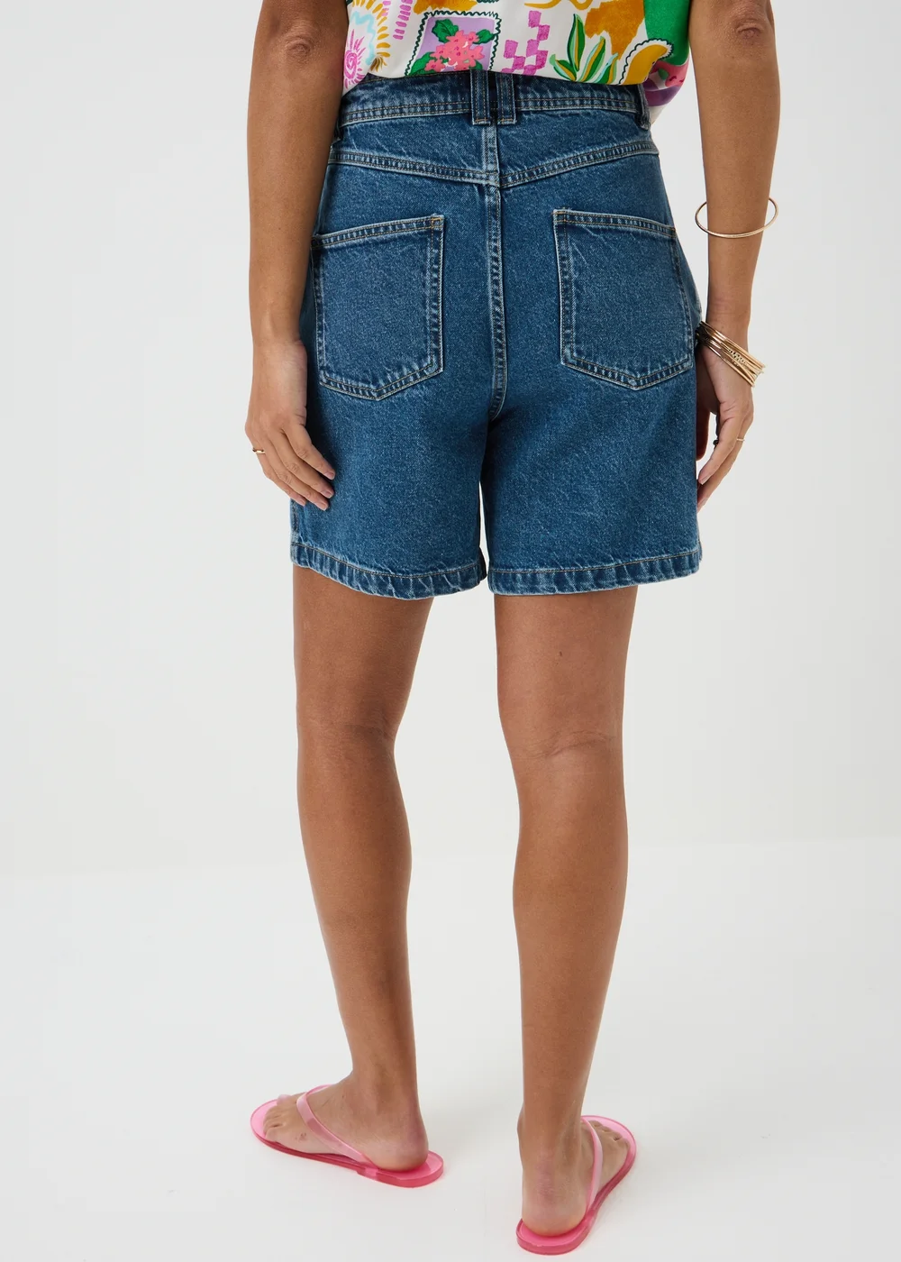 Mid Wash Denim City Shorts - 8 Image 2