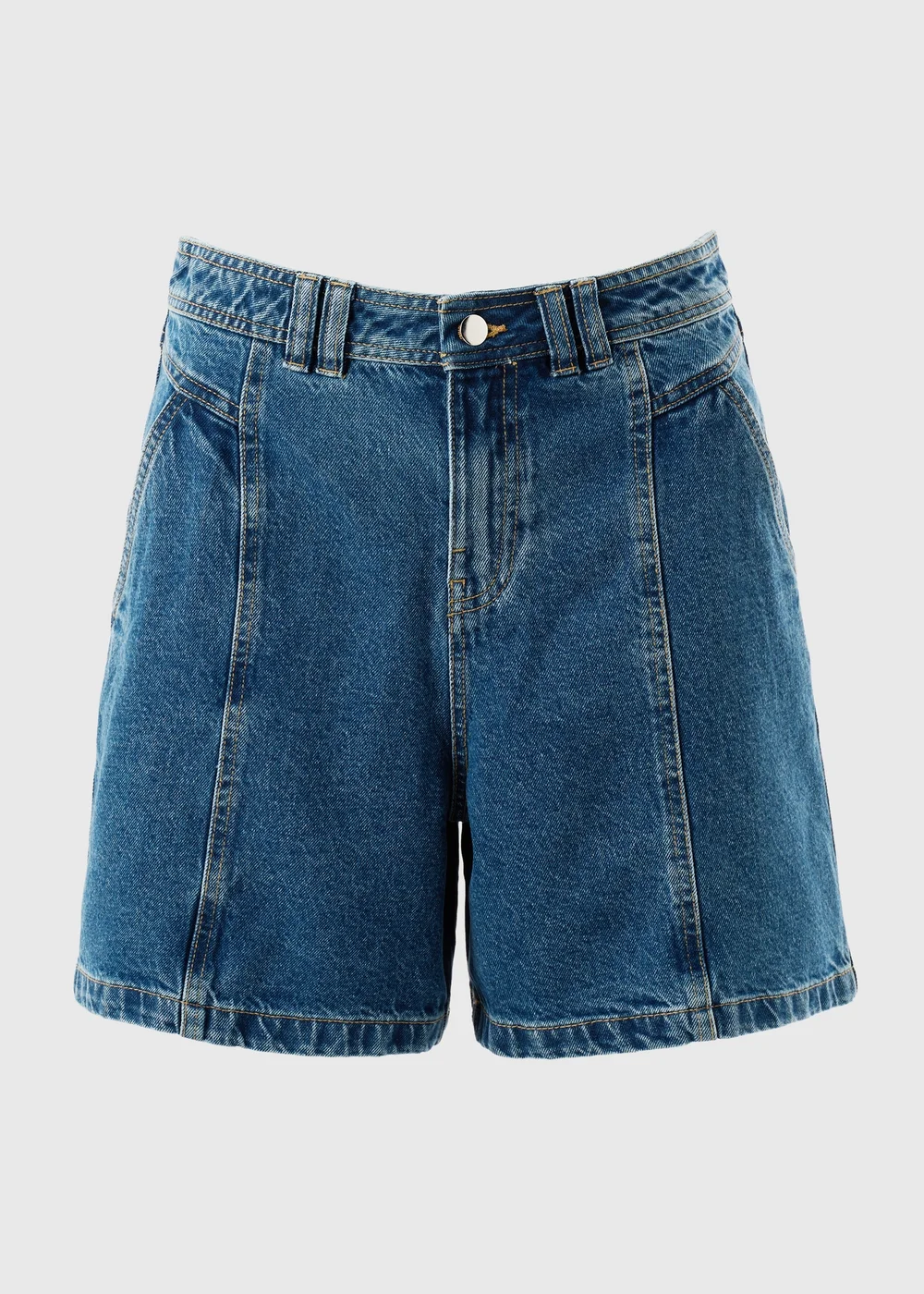 Mid Wash Denim City Shorts - 8 Image 4