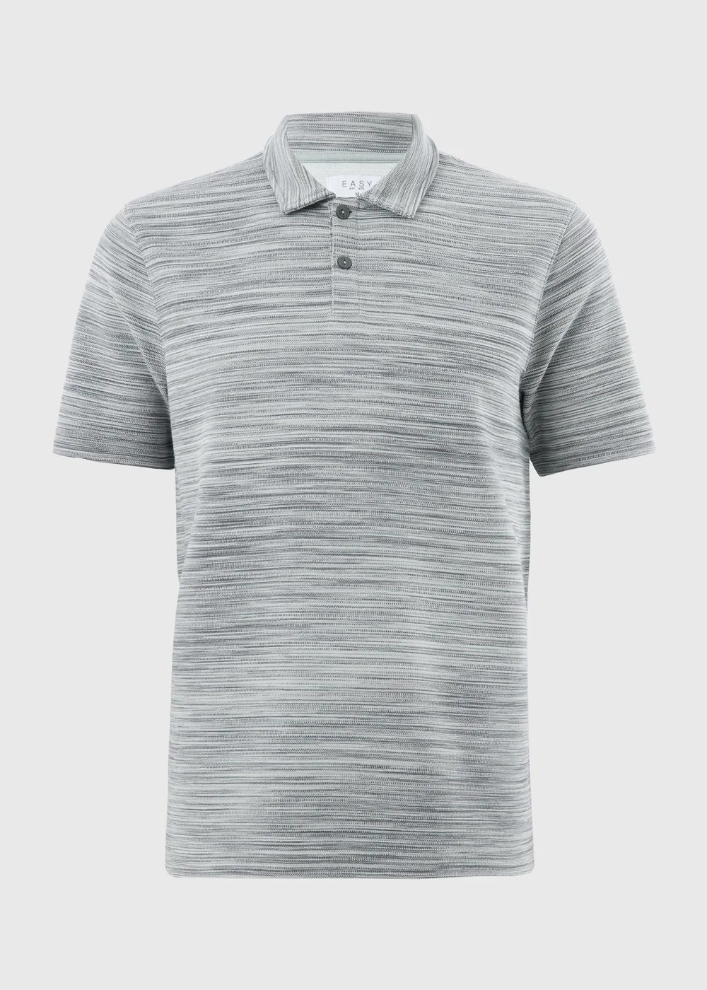 Grey Ottoman Space Dye Polo Shirt - S Image 4