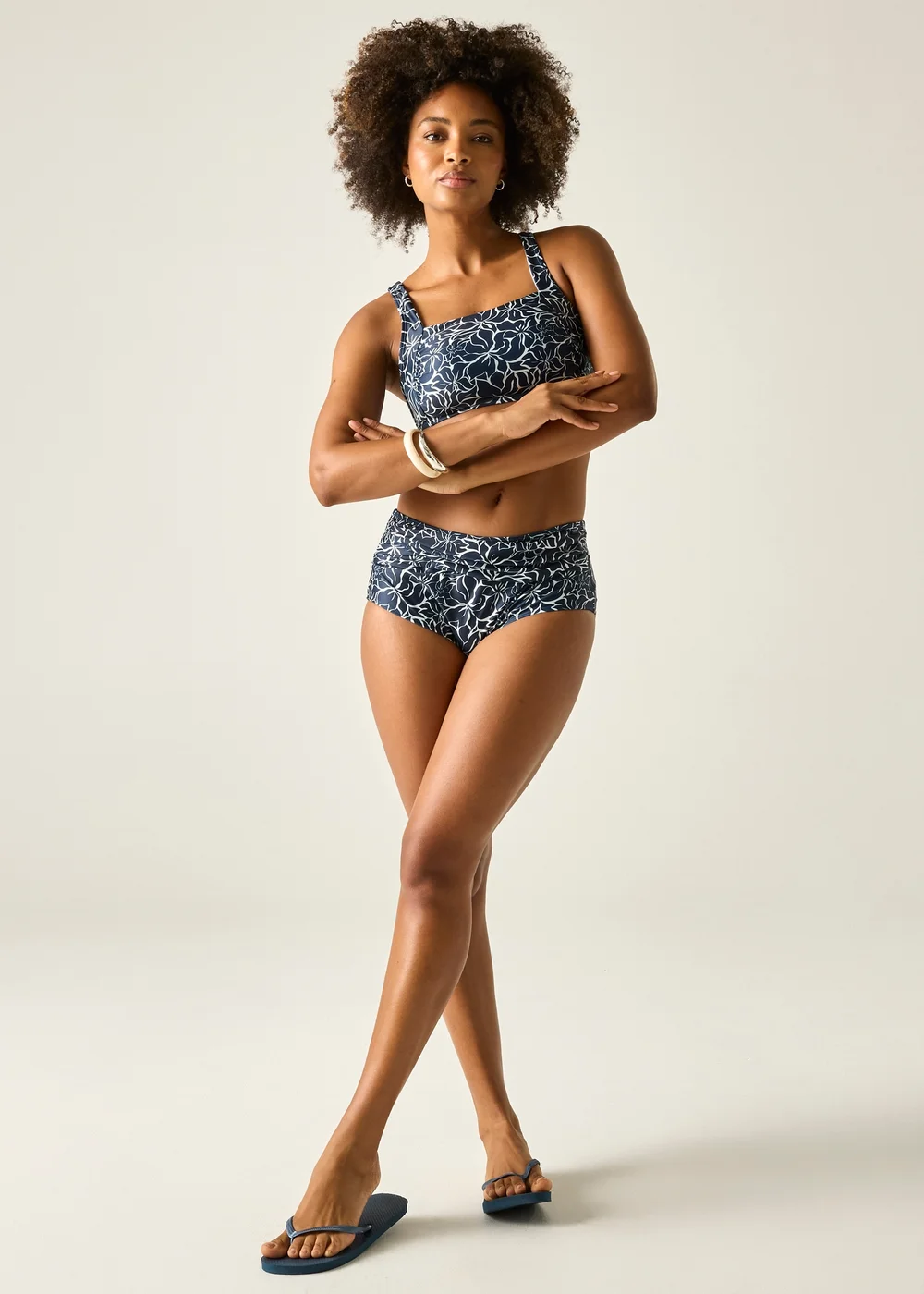 Regatta Navy Floral Loria Bikini Top - 10 Image 3
