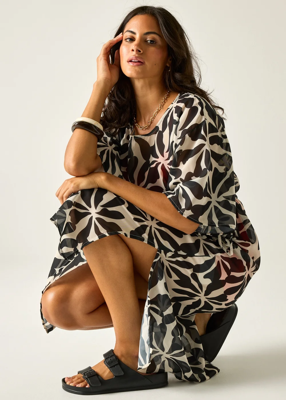 Regatta Abstract Floral Avorno Lightweight Cover Up - 8 Image 1