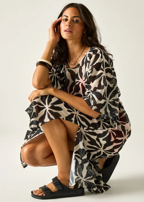 Regatta Abstract Floral Avorno Lightweight Cover Up - 8 Image 1