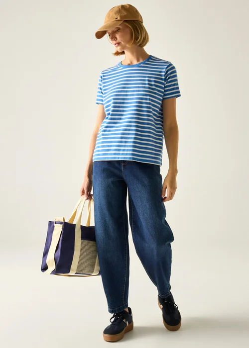 Regatta Sonic Blue White Stripe Bayletta T-Shirt - 12 Image 4