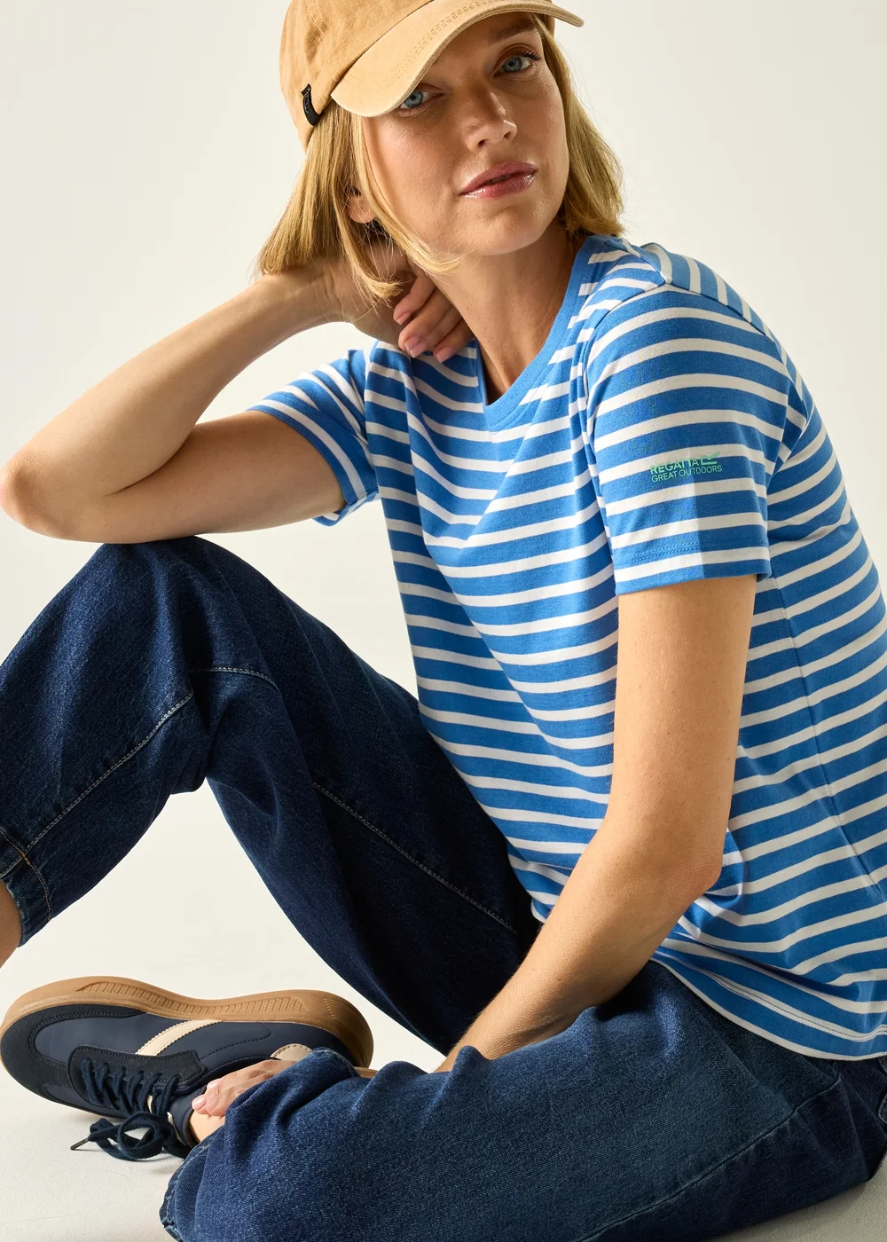 Regatta Sonic Blue White Stripe Bayletta T-Shirt - 12 Image 5