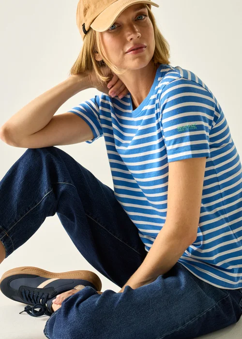 Regatta Sonic Blue White Stripe Bayletta T-Shirt - 12 Image 5