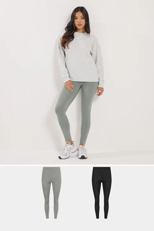 PixieGirl Petite 2 Pack Grey & Black Leggings - 12/L27 Image 1