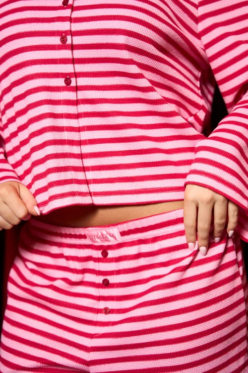 JimJam Red Stripe PJ Set - L Image 4