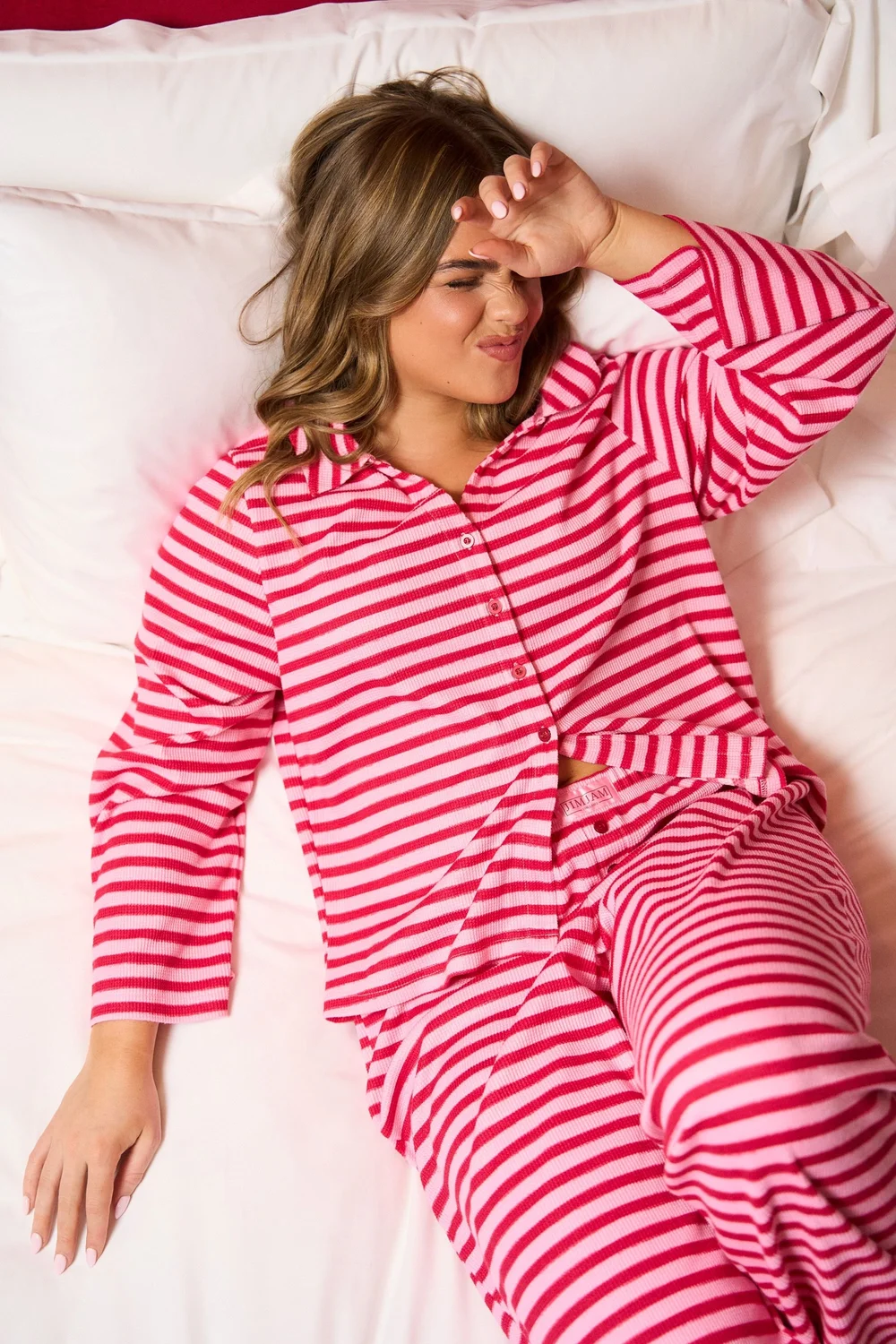 JimJam Red Stripe PJ Set - L Image 3