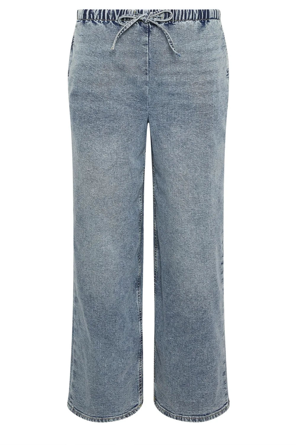 PixieGirl Petite Mid Blue Pull On Wide Leg Jeans - 6/L27 Image 5