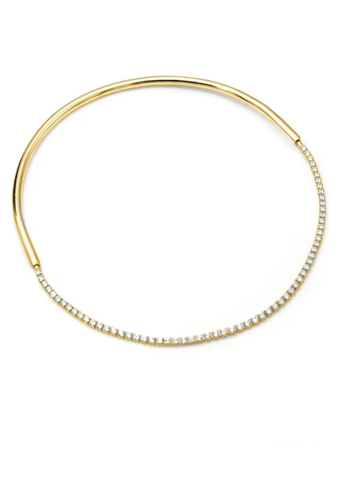 Say It With Yellow Gold Detachable Tennis Choker Necklace - 16 - inch Image 1