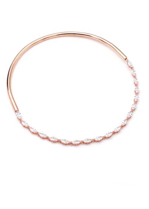 Say It With Rose Gold Detachable Oval Choker Necklace - 16 - inch Image 1