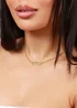 Say It With Yellow Gold Detachable Double Heart Choker Necklace - 16 - inch Image 2