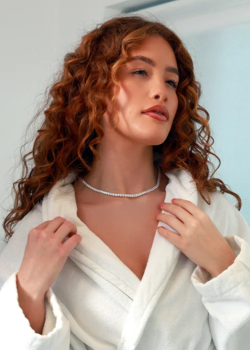 Say It With Silver Detachable Tennis Choker Necklace - 16 - inch Image 2