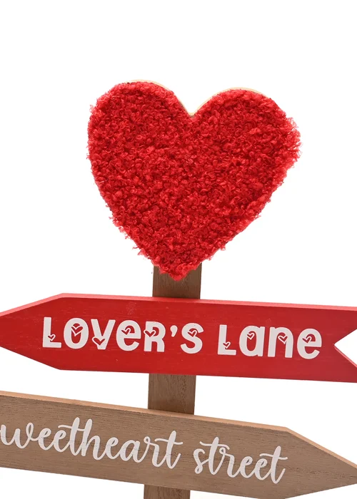 The Seasonal Gift Co. Love Is Sweet Red & Brown Love Signpost - One Size Image 4