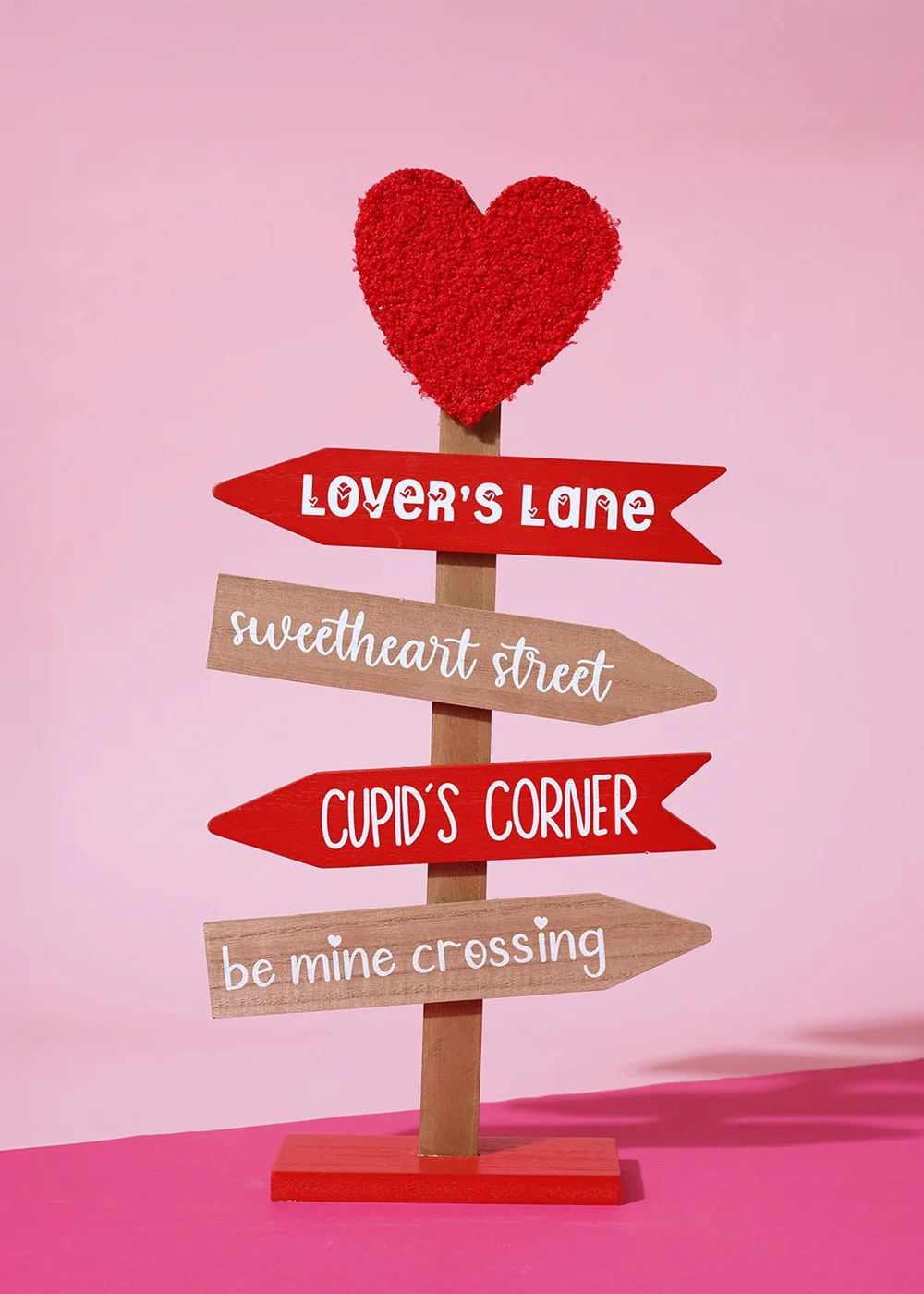 The Seasonal Gift Co. Love Is Sweet Red & Brown Love Signpost - One Size Image 1