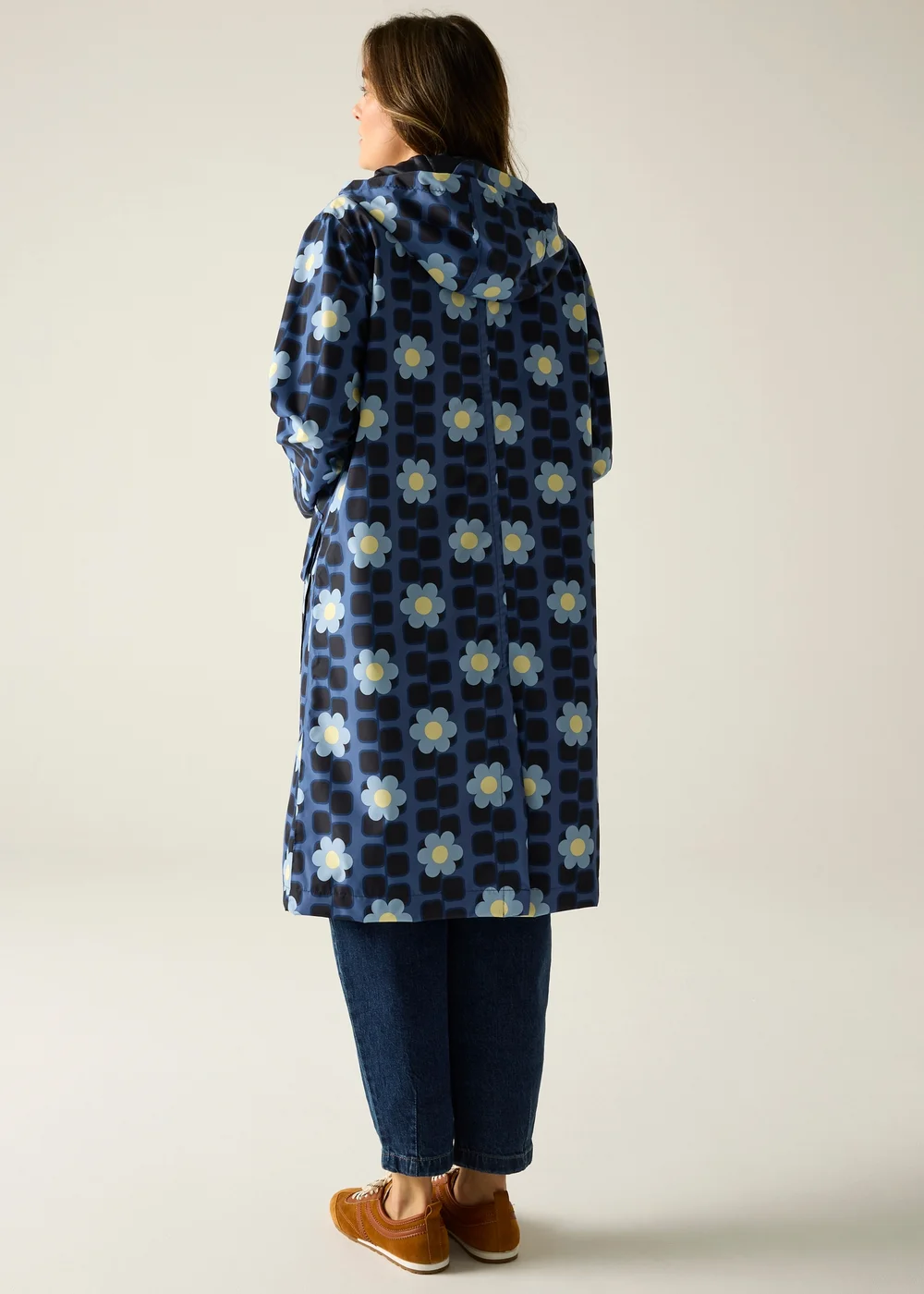 Regatta Mini Square Flower Blue Orla Longer Waterproof With Isotex Stretch Jacket - 18 Image 2