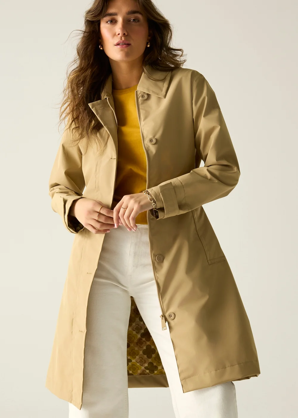 Regatta Oat Multi Flower Yellow Orla Trench With Isotex Stretch Jacket - 20 Image 5