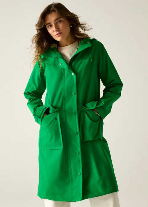 Regatta Giant Square Flower Green Orla Longer Waterproof With Isotex Stretch Jacket - 8 Image 6