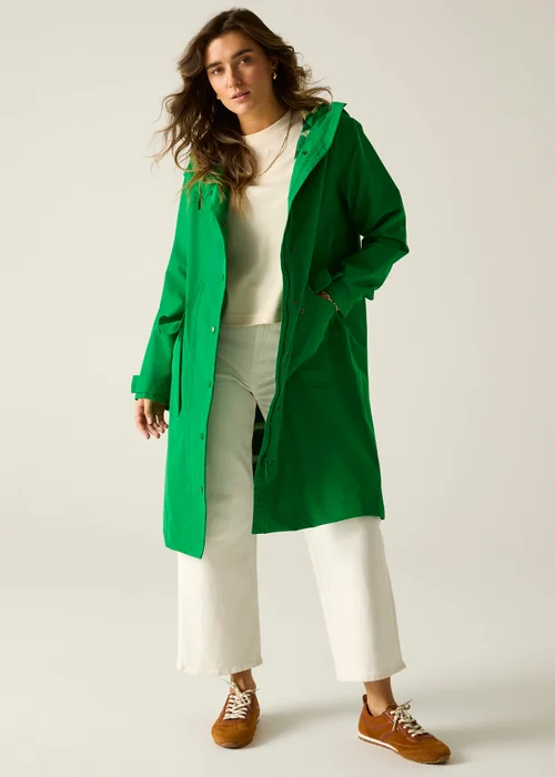 Regatta Giant Square Flower Green Orla Longer Waterproof With Isotex Stretch Jacket - 8 Image 4