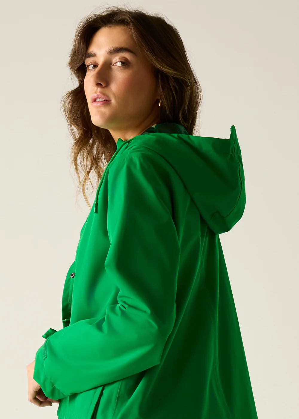 Regatta Giant Square Flower Green Orla Longer Waterproof With Isotex Stretch Jacket - 8 Image 5