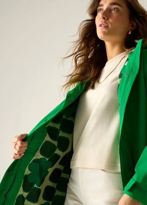 Regatta Giant Square Flower Green Orla Longer Waterproof With Isotex Stretch Jacket - 8 Image 3