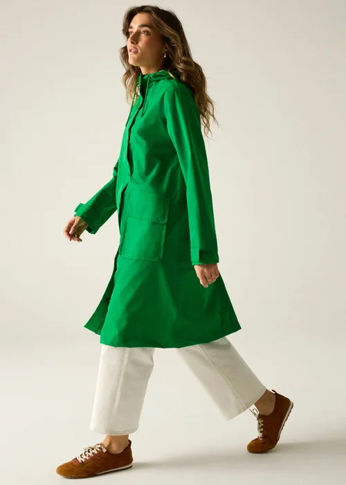 Regatta Giant Square Flower Green Orla Longer Waterproof With Isotex Stretch Jacket - 8 Image 1