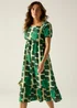 Regatta Giant Square Flower Green Orla Midi Summer Dress - 14 Image 6
