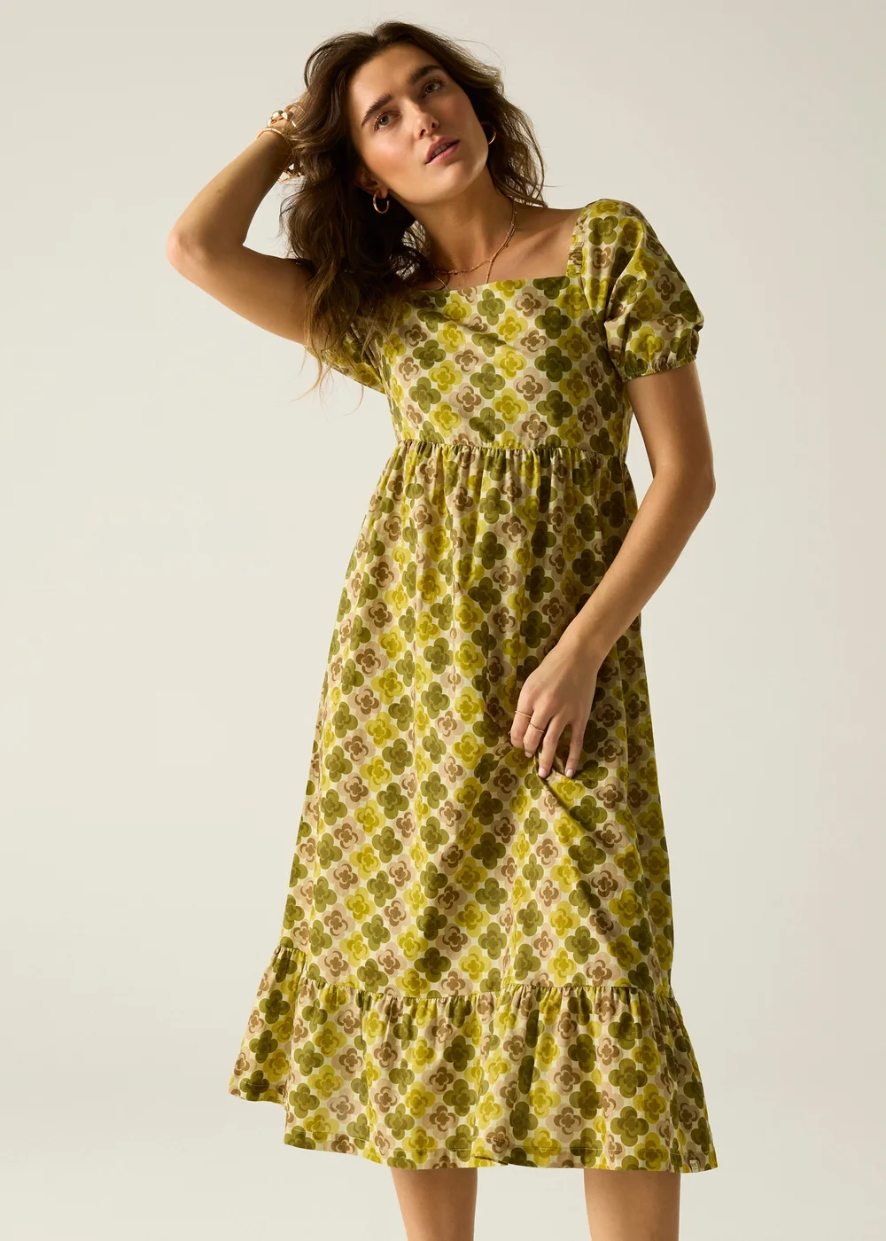 Regatta Multi Flower Yellow Orla Midi Summer Dress - 14 Image 1
