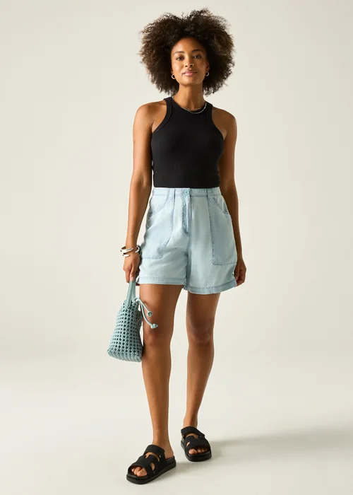 Regatta Chambray Fabric Liza Shorts - 14 Image 4