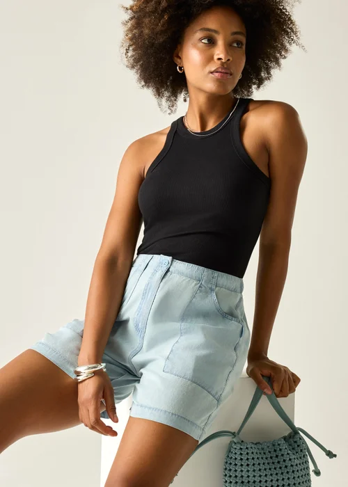 Regatta Chambray Fabric Liza Shorts - 14 Image 1