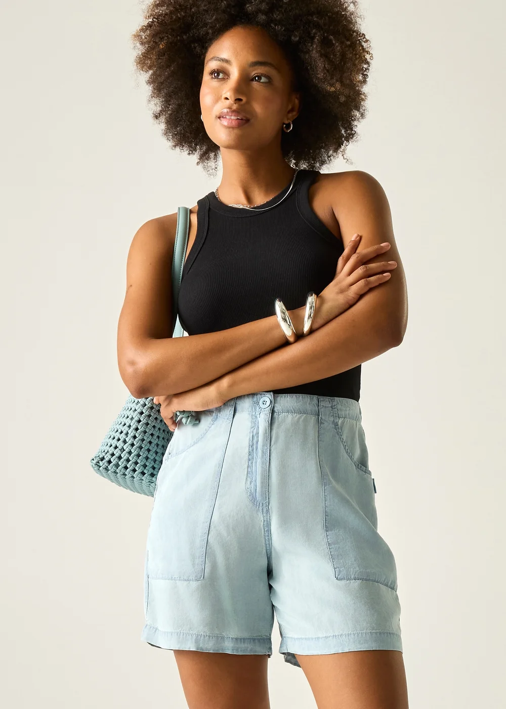 Regatta Chambray Fabric Liza Shorts - 14 Image 6