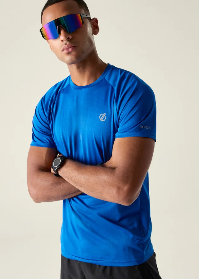 Dare 2b Oxford Blue Accelerate Quick Drying, Reflective T-Shirt