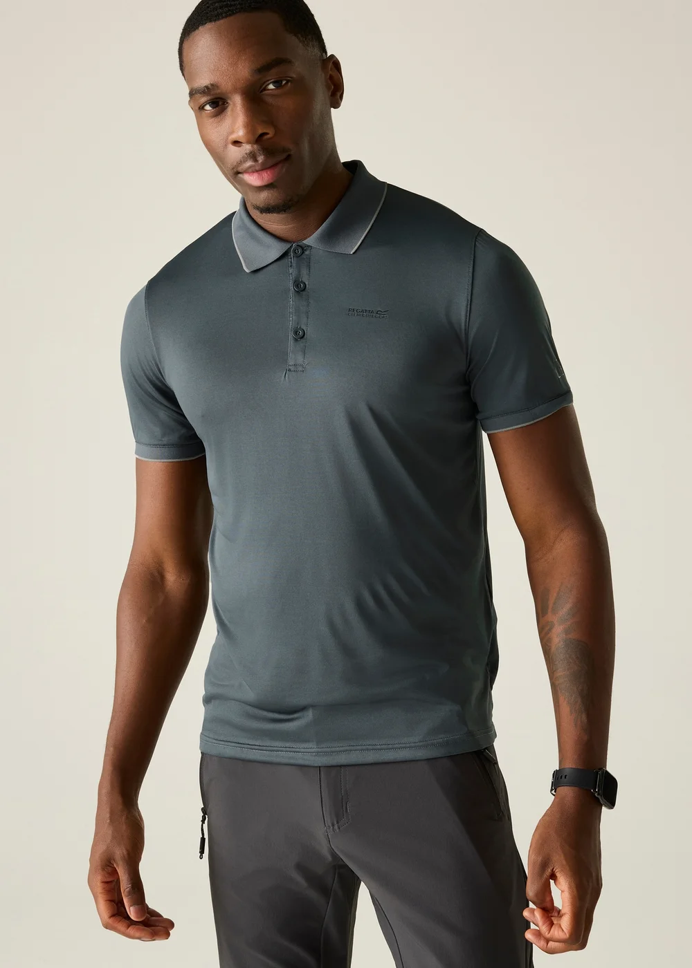 Regatta Dark Storm Solid Remex II Quick Drying Polo Shirt - S Image 1