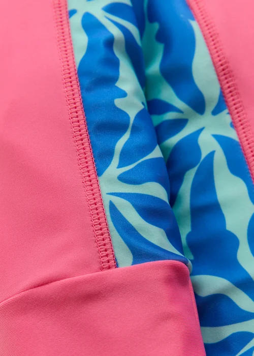 Regatta Pink Lemonade Sonic Blue Floral Hoku II UPF 30 Rash Vest (3-13 Years) - 13 Yrs Image 3