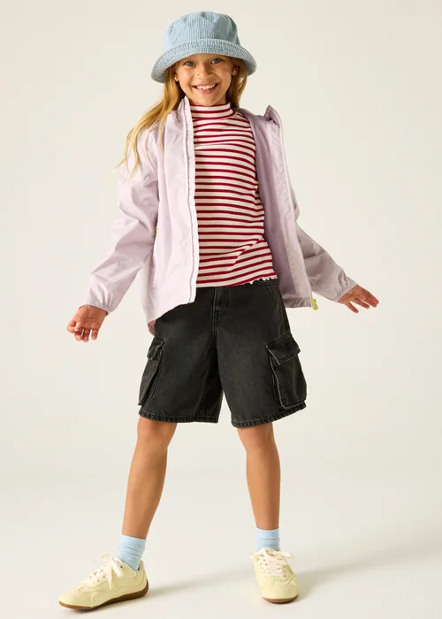 Regatta Haze Pink Lever Waterproof Jacket With Isolite Technology (3-13 Years) - 7-8 Yrs Image 3