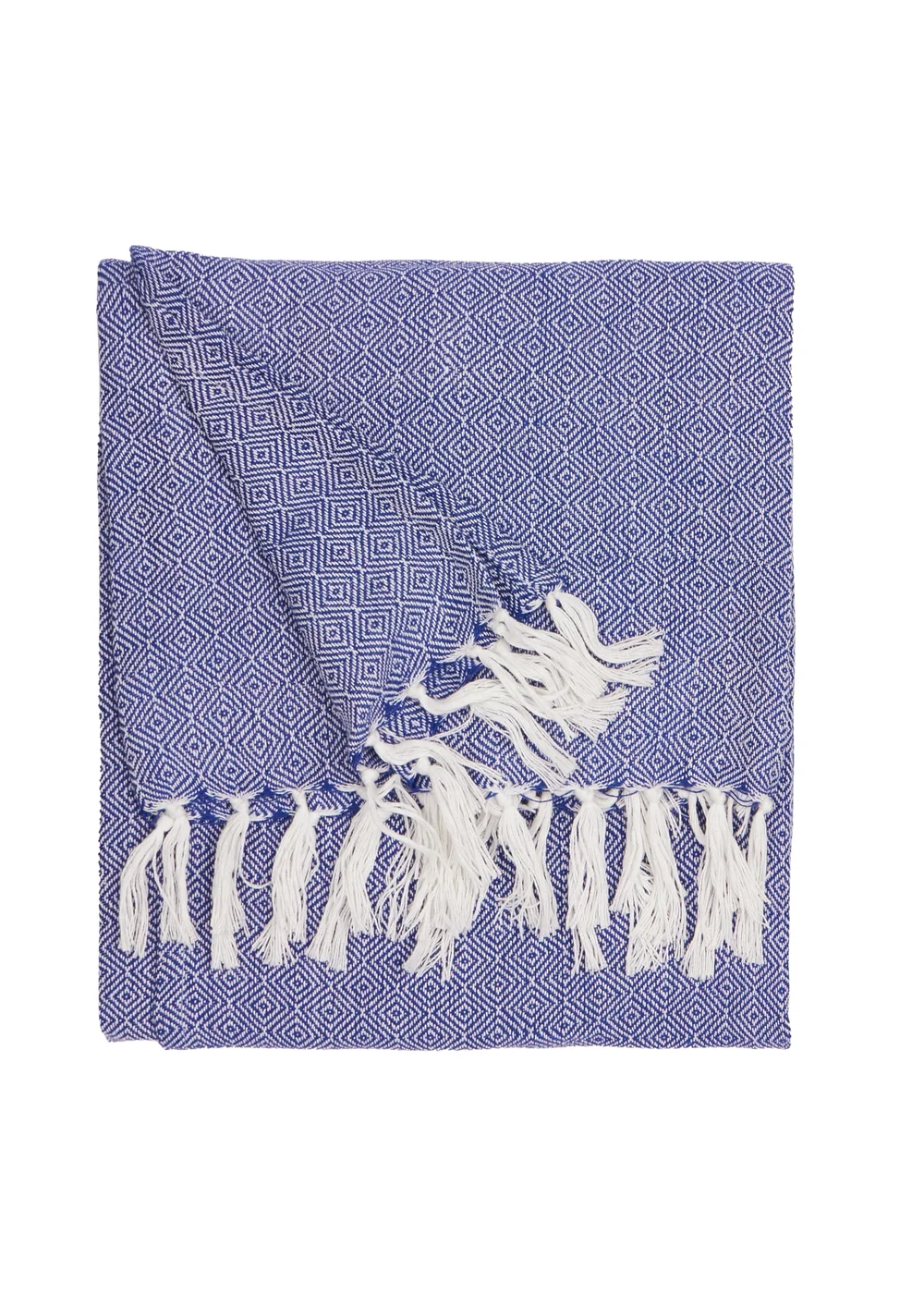 Furn Dessa Cobalt Woven Indoor/Outdoor Throw (130 x 180cm) - 130 x 180cm Image 1