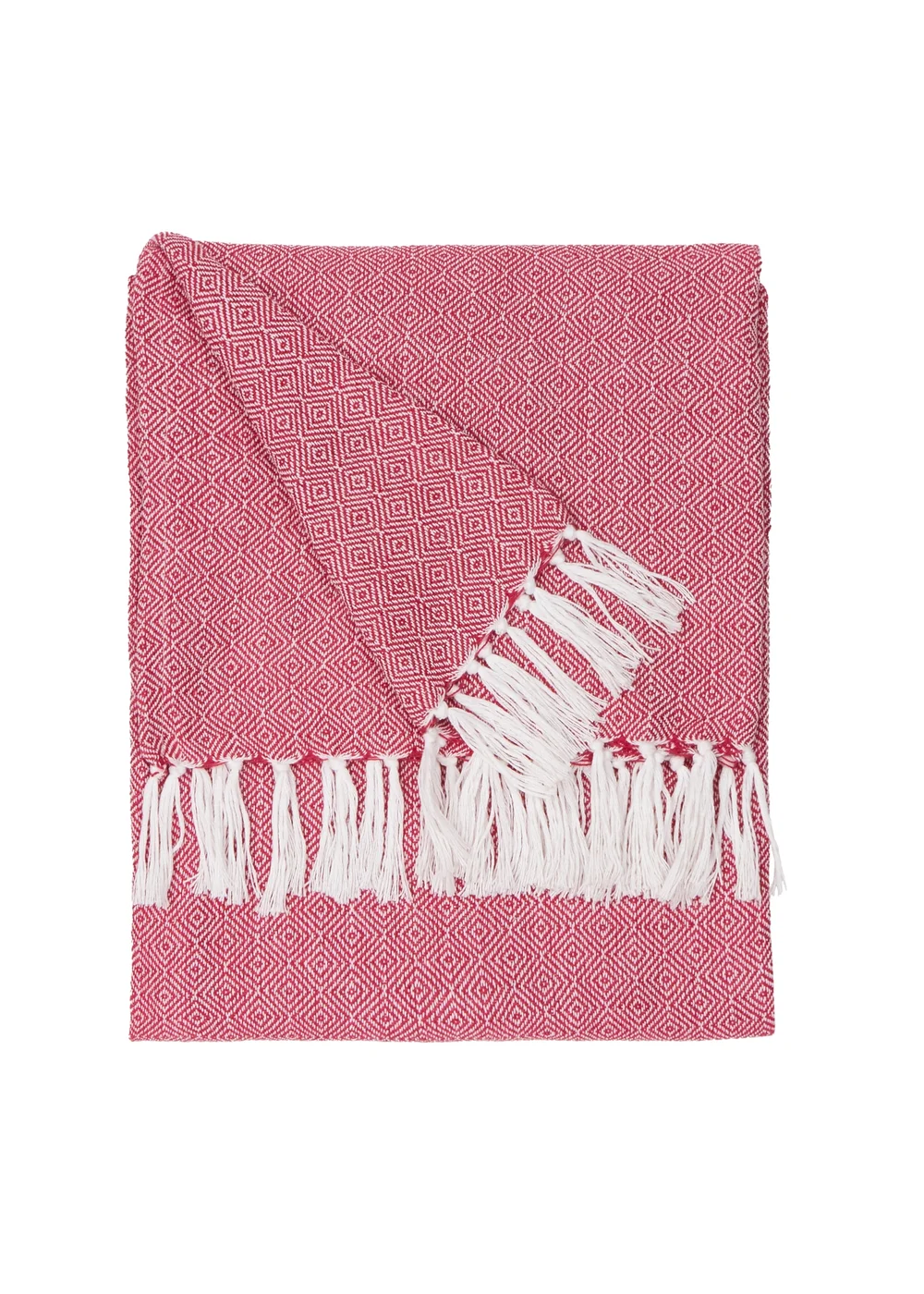 Furn Dessa Fuchsia Woven Indoor/Outdoor Throw (130 x 180cm) - 130 x 180cm Image 1