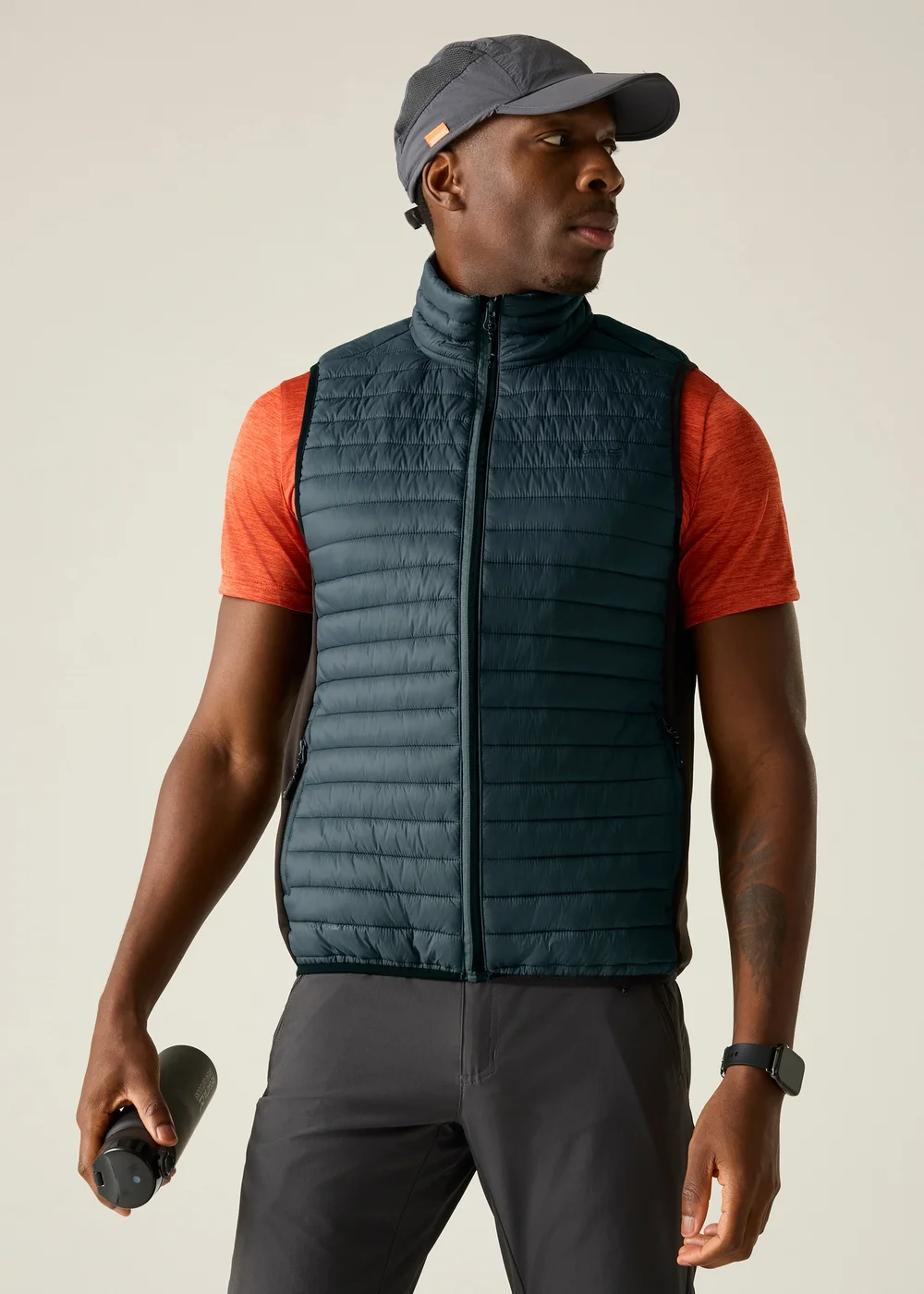 Regatta Storm Grey Black Andreson Hybrid Water-Repellent, Lightweight Bodywarmer - 2XL Image 1