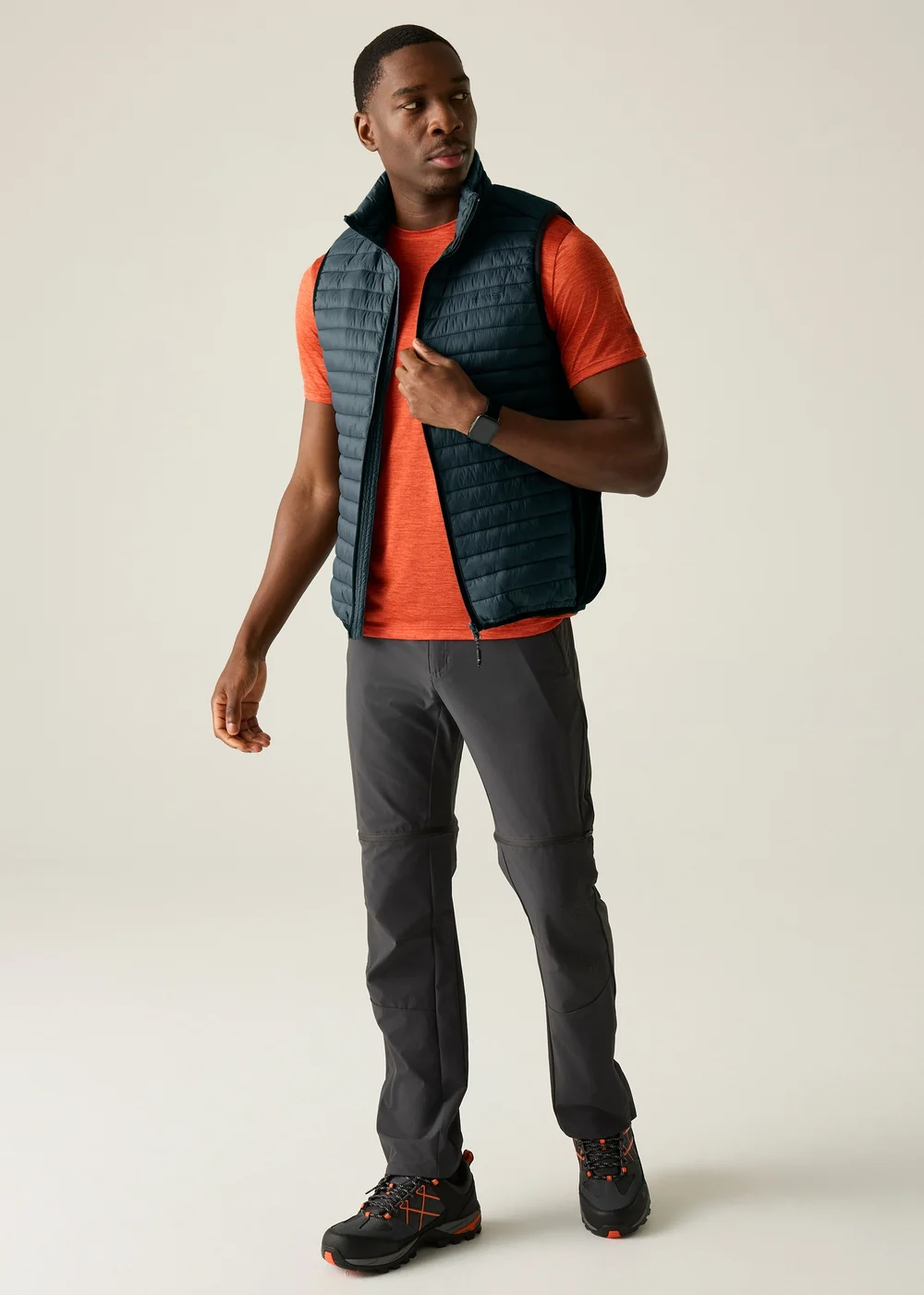 Regatta Storm Grey Black Andreson Hybrid Water-Repellent, Lightweight Bodywarmer - 2XL Image 3