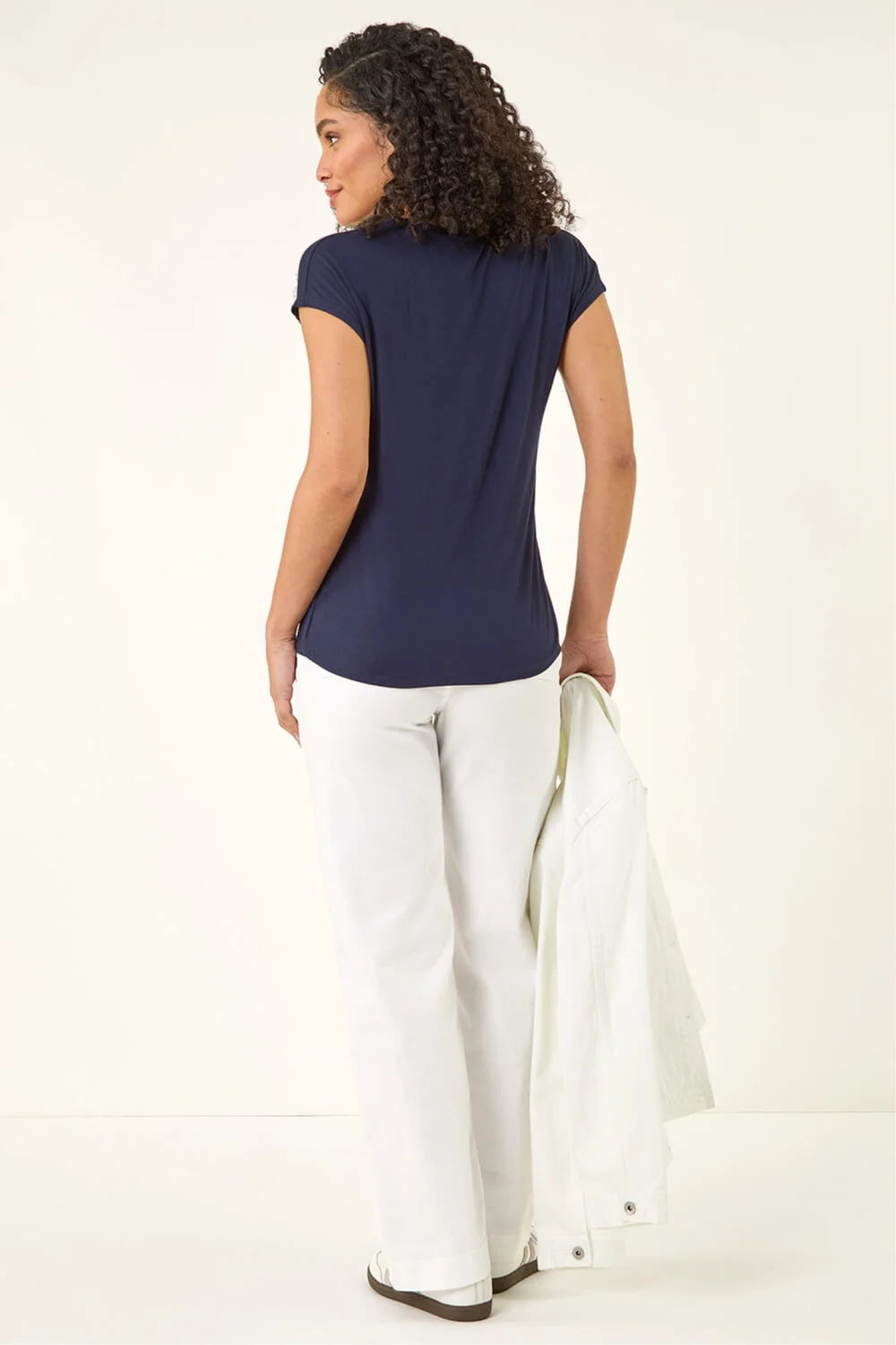 Roman Navy Daisy Shoulder Trim T-Shirt - 18 Image 4
