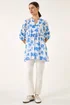 Roman Blue Floral Print Tunic Top - 20 Image 2