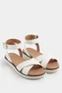 Yours Curve White Cross Over Strap Sandals In Wide E Fit - 6 Wide Image 3