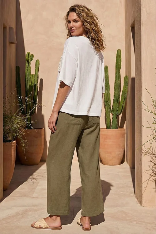 Roman Ivory Textured Pocket T-Shirt - 18 Image 3