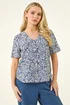 Roman Blue P Button Blouse - 12 Image 4