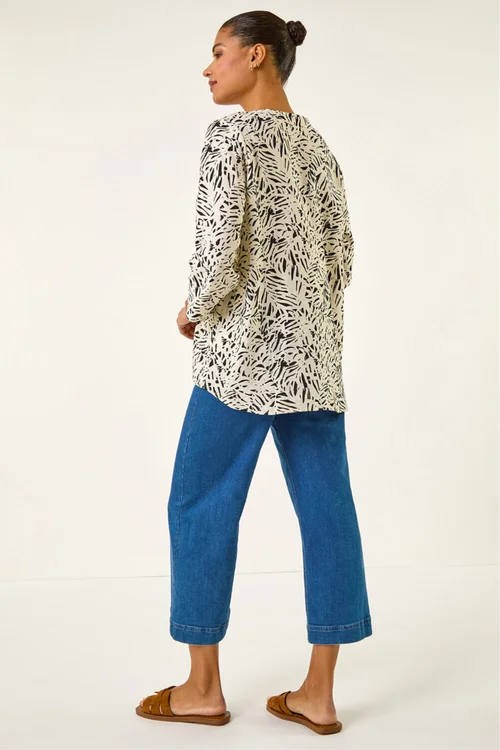 Roman Ivory Abstract Hotfix Blouse - 14 Image 4
