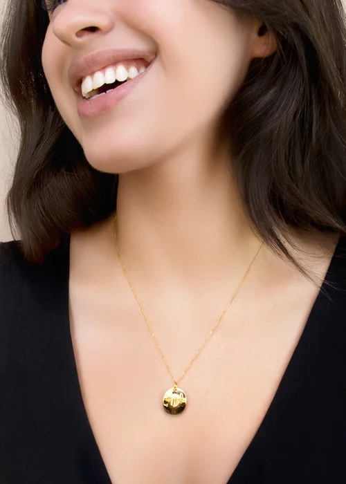 Golden Moments Sterling Silver Gold Plated Cowboy Hat Pendant on Chain - One Size Image 3