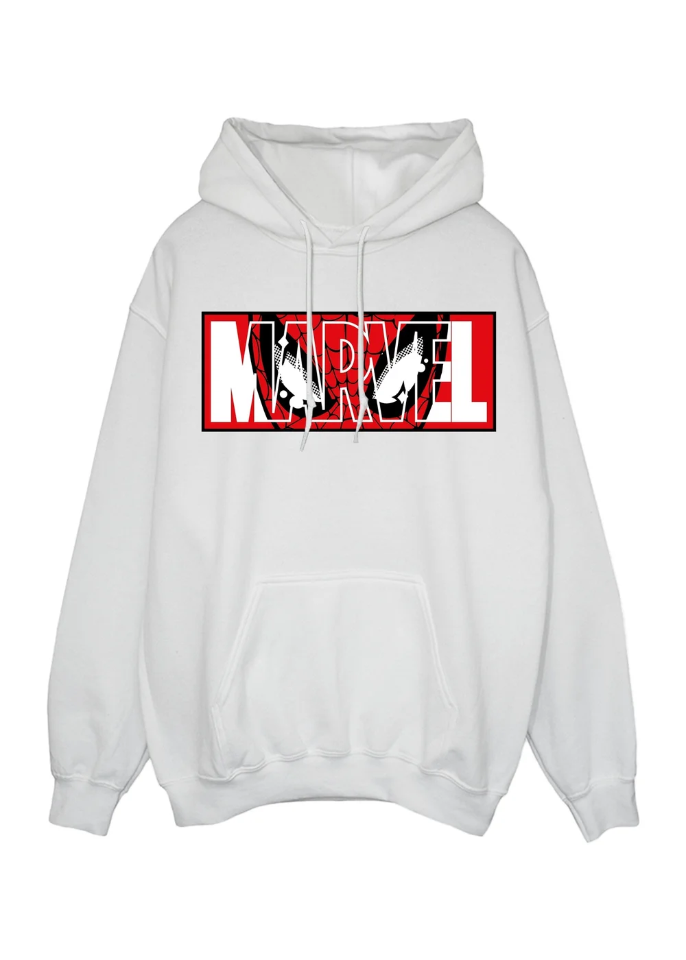 Spiral Galaxy Marvel Spider-Man Marvel Logo White Graphic Hoodie - S Image 1