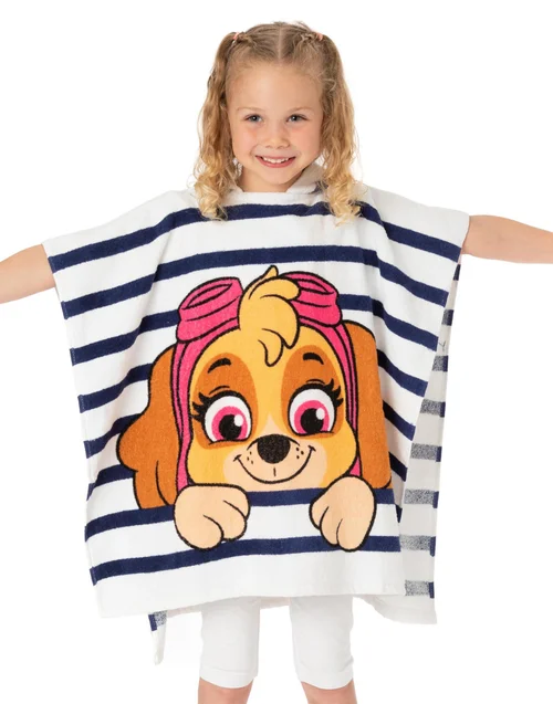 Vanilla Underground Paw Patrol Girls Multicoloured Skye Placement Graphic Poncho Towel (One Size) - One Size Image 3