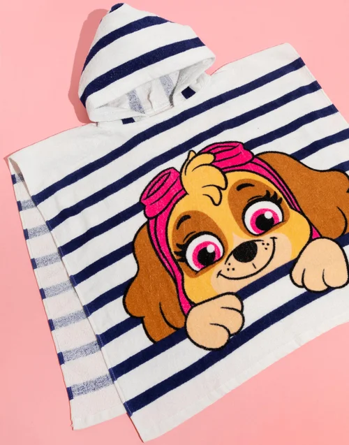 Vanilla Underground Paw Patrol Girls Multicoloured Skye Placement Graphic Poncho Towel (One Size) - One Size Image 4